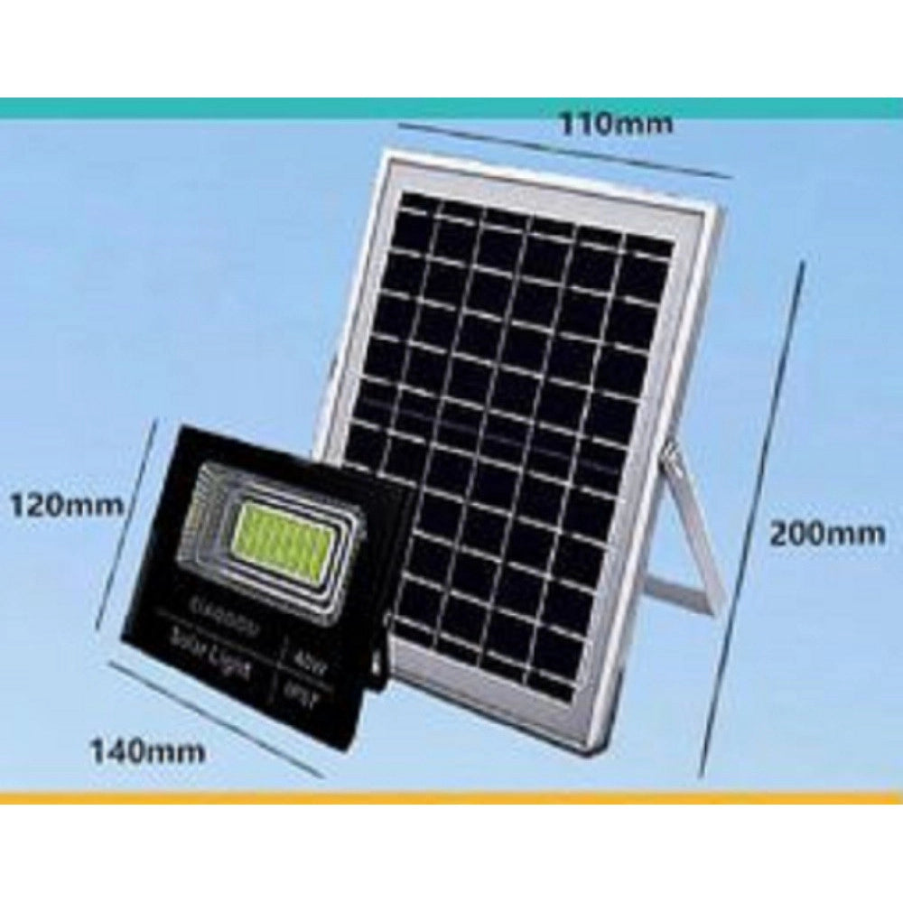 Trade Shop - Faro Faretto Led Pannello Solare Fotovoltaico Ip67 40 W Con Telecomando Led-8191 -