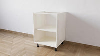 Mobile Base 60 Compreso Di Anta. H 72 Cm L 60 Cm P 55.5 Cm. Spedizione In Kit Larice Bianco