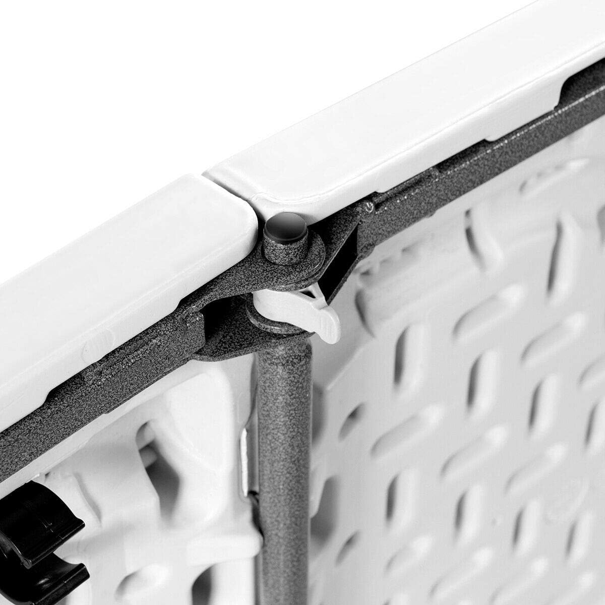 Tavolo Pieghevole da Campeggio con Maniglia, Tavolo da Pranzo Inerno e Esterno Portatile, Salvaspazio, 153 x 74 x 74 cm, Capacit¨¤ 150 kg, per Giardino Picnic (Modello 2)