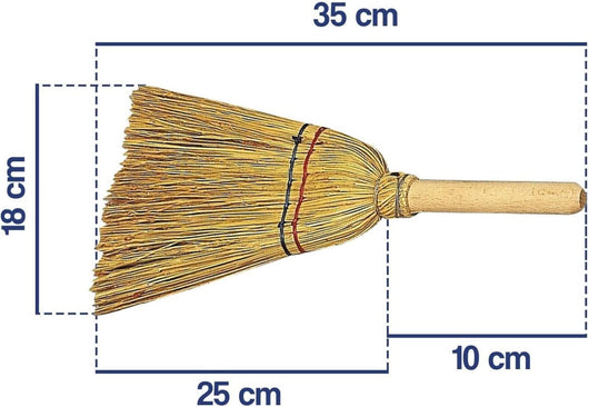 2 pz Scopa Di Saggina Per Camino Piccola, Ideale Per Raccogliere Cenere e Polvere Di Legno, Scopino Camino Con Manico in Legno Resistente Al Calore, Criscuolo Brico Store