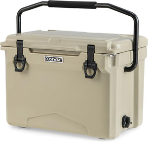 Frigorifero Portatile da 21 Litri, Frigorifero da Campeggio con Portabicchieri Integrati, Regolo e Apribottiglie, Freddo Fino 5-7 Giorni, per Barbecue, Campeggio, Picnic, Pesca