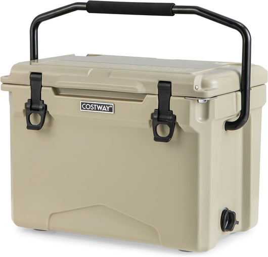 Frigorifero Portatile da 21 Litri, Frigorifero da Campeggio con Portabicchieri Integrati, Regolo e Apribottiglie, Freddo Fino 5-7 Giorni, per Barbecue, Campeggio, Picnic, Pesca