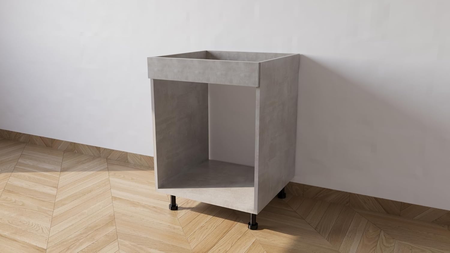 Mobile Base forno il legno L 60 x H 72 x P 55,5 cm in kit colore Cemento