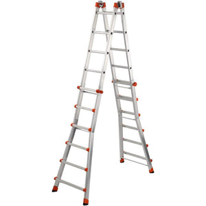 SCALA ALLUMINIO TELESCOPICA MULTIFUNZIONE GRADINI 6+6 PEPPINA 150KG GIGANTISSIMA GIERRE AL060