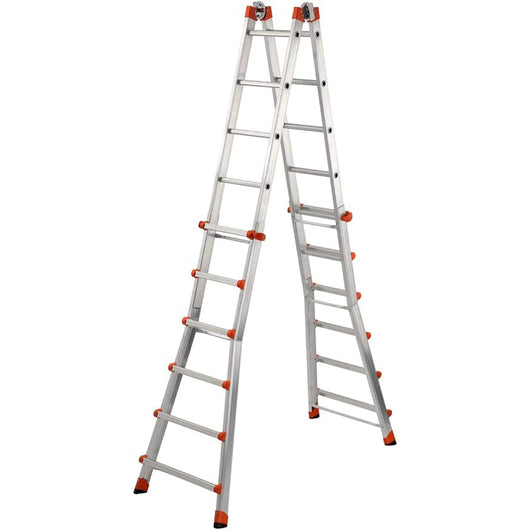 SCALA ALLUMINIO TELESCOPICA MULTIFUNZIONE GRADINI 6+6 PEPPINA 150KG GIGANTISSIMA GIERRE AL060