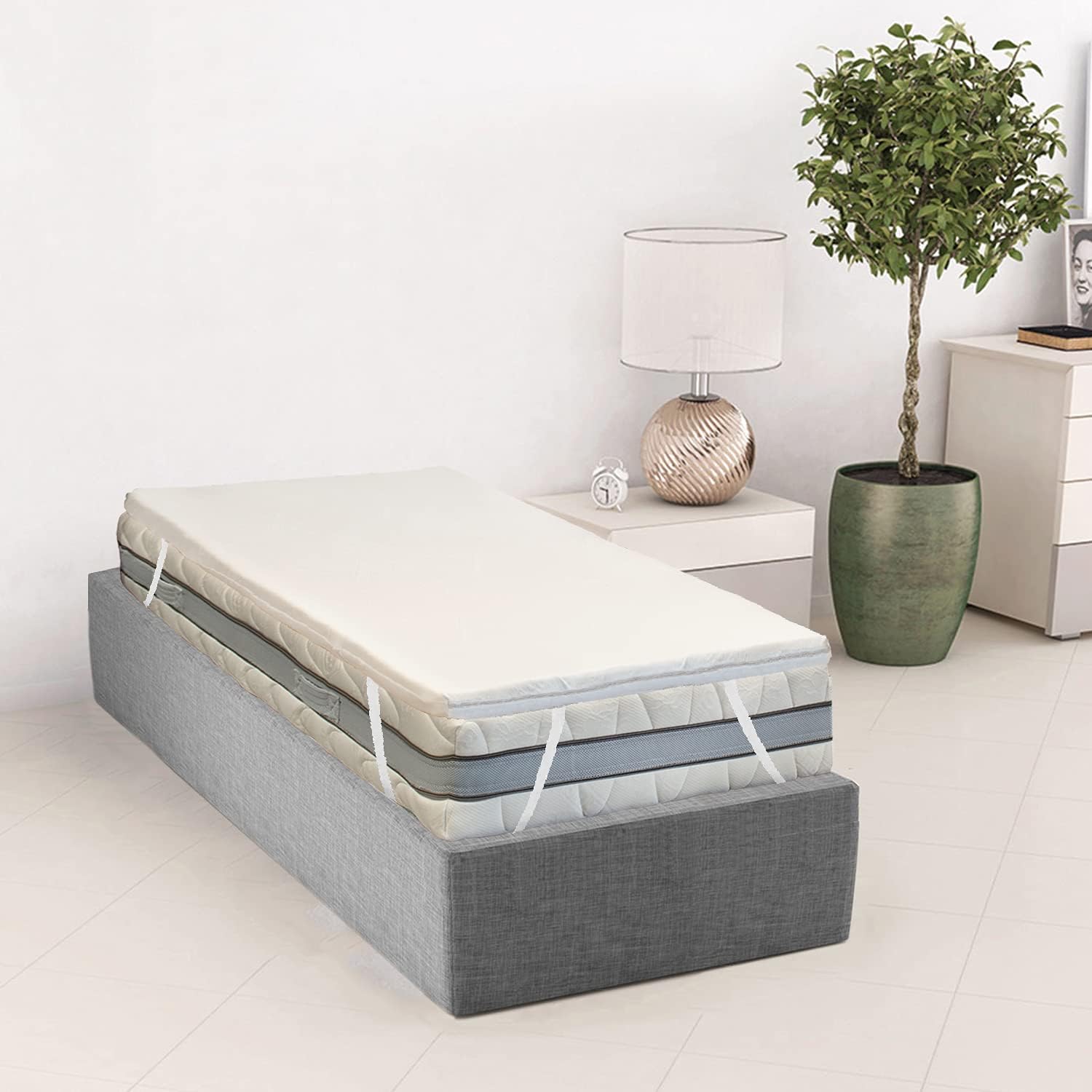 Topper Correttore Materasso singolo Memory 90xx185 H7 Ortopedico Rigidità  media Sottovuoto Oeko-Tex