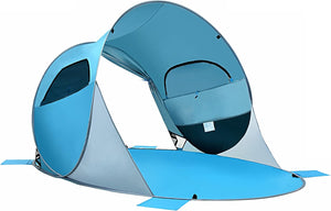 Tenda da Spiaggia per 3-4 Persone,Tenda Pop Up Portatile con Protezione Solare, con 2 Finestre a Rete, per Attivita all’Esterno