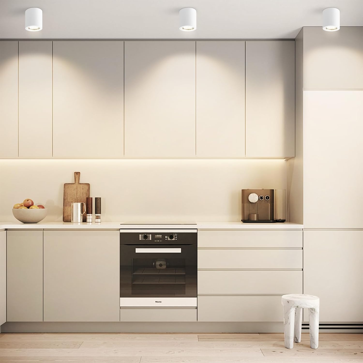 ZMH Lampada da soffitto faretto moderno GU10 bianco per cucina soggiorno