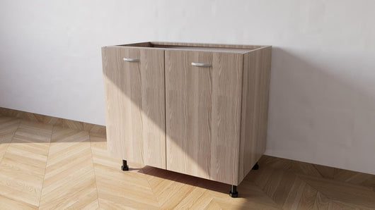 Base per lavello d'appoggio completa di 2 ante spedizione in kit Lunghezza 90 Profondità 55 Altezza 72 esclusi piedini Altezza piedini 10 cm (OLMO)