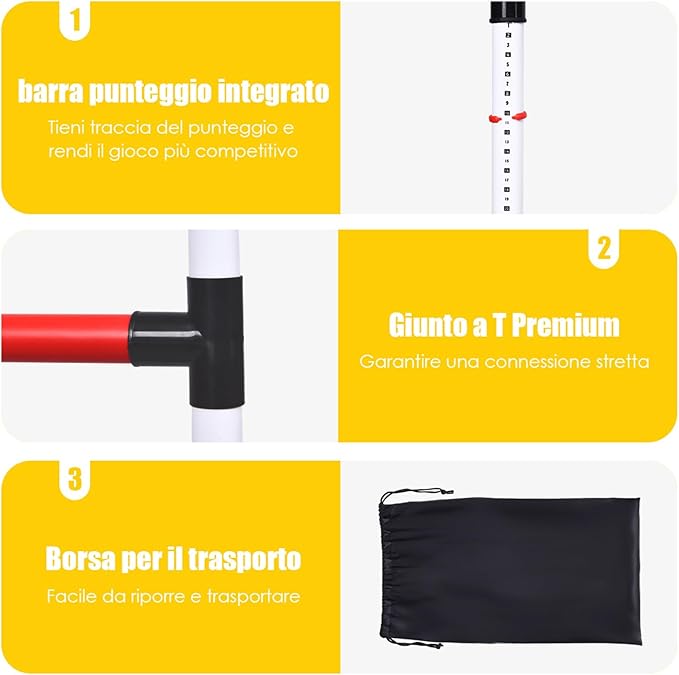 Ladder Ball Gioco Golf Toss, Gioco per Interno ed Esterno con 6 Palline e Borsa per Il Trasporto, Segnapunti Incorporato