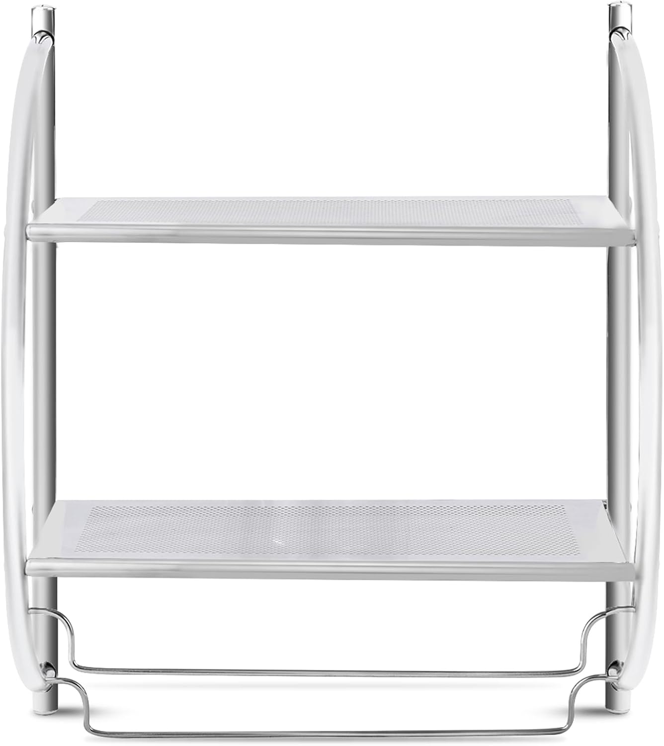 Porta Asciugamani da Parete Porta Salviette a 2 Ripiani per Bagno in Acciaio Inossidabile