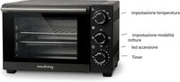 Innoliving Forno Elettrico 15 Litri INN-797, Potenza 1200W, Timer 60 Minuti, Temperatura Regolabile fino a 230°C, Cottura Ventilata, Compatto e Versatile, Perfetto per Casa e Ufficio
