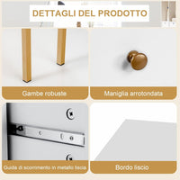 Scrivania Angolare per Computer in Legno, Scrivania Porta PC con 2 Cassetti e Ripiani, Scrivania Salvaspazio e Moderna per Casa e Ufficio, 70,5 x 70,5 x 75 cm (Bianco)