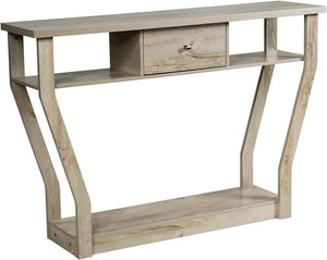 Tavolo Consolle in Legno, Consolle con Cassetto e Ripiani, Tavolo d'Ingresso Multiuso per Salotto, Corridoio e Entrata 120 x 30 x 81 cm (Grigio)