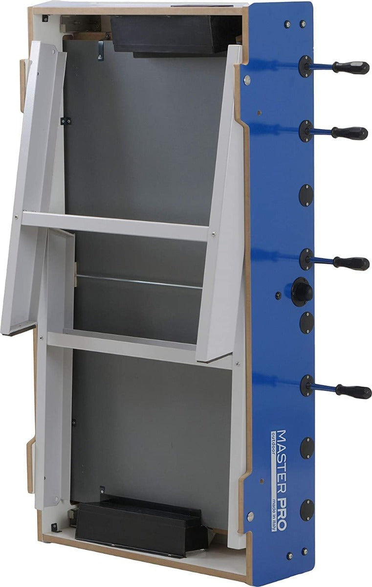 Garlando Calcio Balilla Master PRO Weatherproof con Aste Uscenti e Gambe Pieghevoli Multicolore