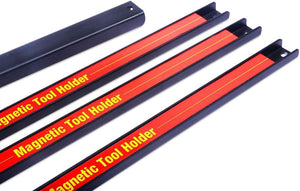 Set di 3 Portautensili Magnetico, Barra Portautensili in Metallo per Officina, Forte Forza Magnetica, 3 x 46cm