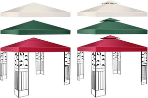 Copertura per Gazebo, Tetto Ricambio per Gazebo, Tetto del Padiglione 3x3 m (Vino rosso)