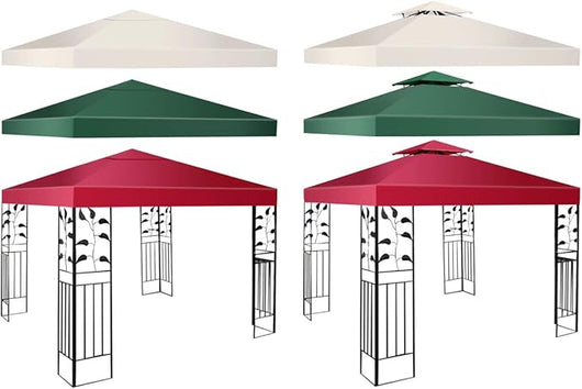 Copertura per Gazebo, Tetto Ricambio per Gazebo, Tetto del Padiglione 3x3 m (Vino rosso)