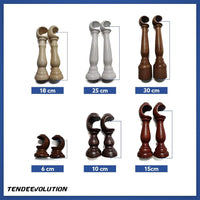 Coppia di Supporti per Bastone Tende in Legno, Diametro 35mm, Colore Ciliegio, Lunghezza 18cm, 100% Legno di Alta Qualità, Made in Italy