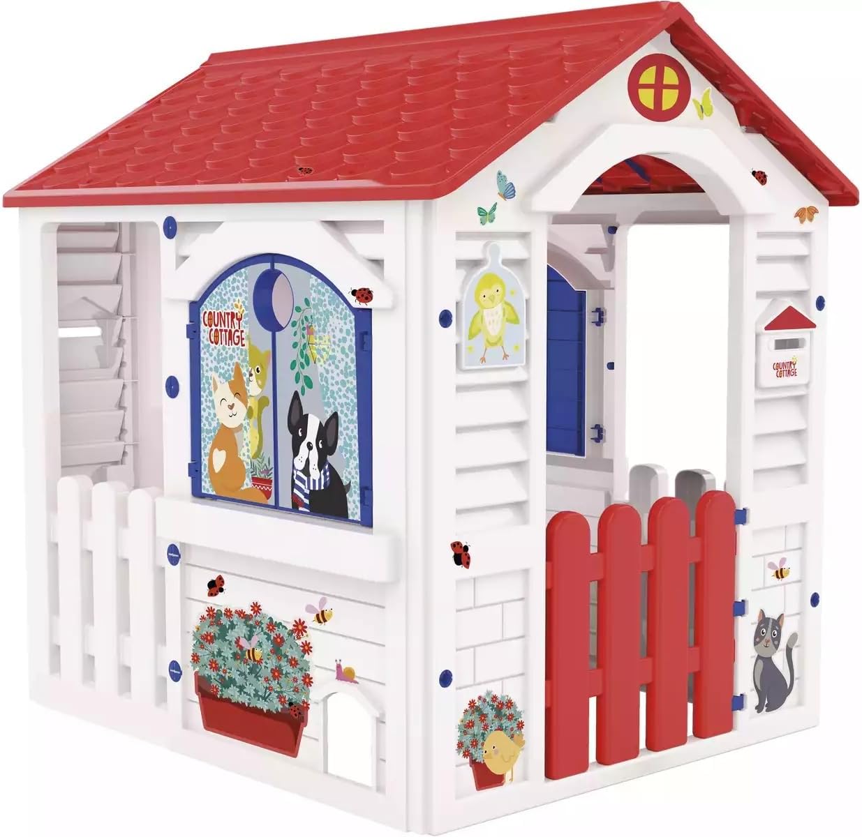 Casetta da giardino bambini Casetta per bambini Country Cottage | Casetta da giardino per bambini dai 2 anni in su | Res