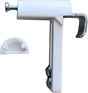 Supporto Gancio No Foro Regolabile per Tende a Rullo e a Pacchetto - 1 Coppia - Installazione Facile e Sicura