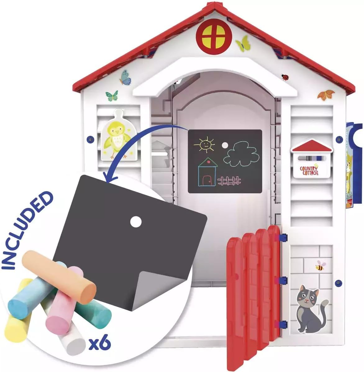 Casetta da giardino bambini Casetta per bambini Country Cottage | Casetta da giardino per bambini dai 2 anni in su | Res