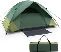 Tenda Impermeabile, Tenda Campeggio per 2 Personea, Tenda Cupola Ultraleggera Antivento, 4 Finestre a Rete, Tenda Zaino in Spalla Facile da Installare,Ideale per Campeggio, Verde