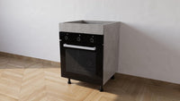 Mobile Base forno il legno L 60 x H 72 x P 55,5 cm in kit colore Cemento