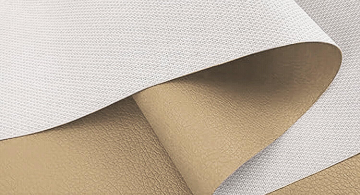 Tessuto Ecopelle Idrorepellente 140x360 cm Pelle Sintetica Morbida Rivestimento Beige