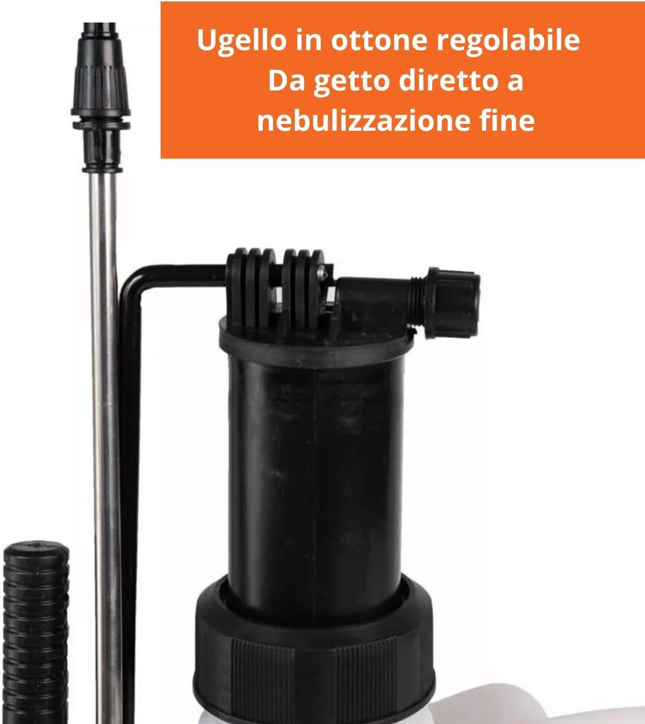 Pompa a Spalla Manuale 16L per Nebulizzazione e Irrorazione – Nebulizzatore a Pressione per Disinfestazione e Giardinaggio con Ugello in Ottone Regolabile