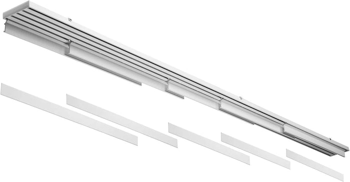 Bastone per Tende A Pannello Comando Manuale, Binario a 3 vie con portapannelli da 70 CM, Attacco Soffitto Lunghezza 190 CM