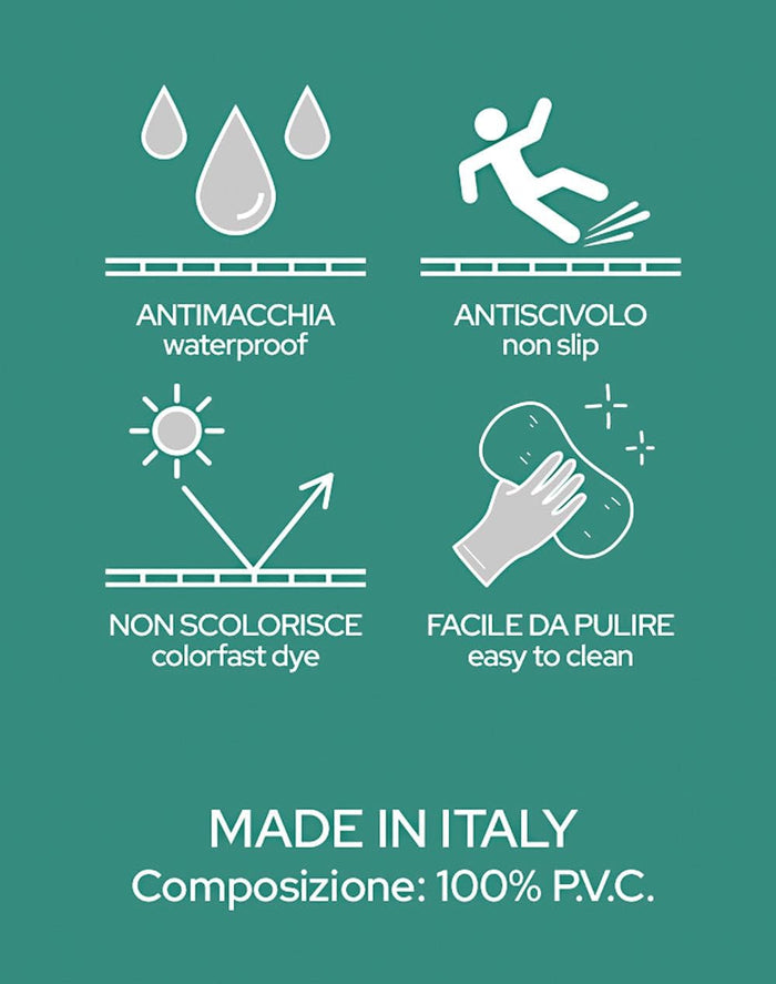 Le Forme Green Tappeto Cucina 50x240 cm Sagomato Gomma Moderna Antiscivolo Stampa Digitale