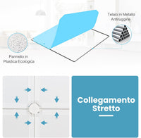 Portatile Guardaroba per Bambini, Armadio Guardaroba Modulare per Bambini con 2 Barre Appendiabiti, per Cameretta Camera da Letto, 107 x 36 x 142 cm