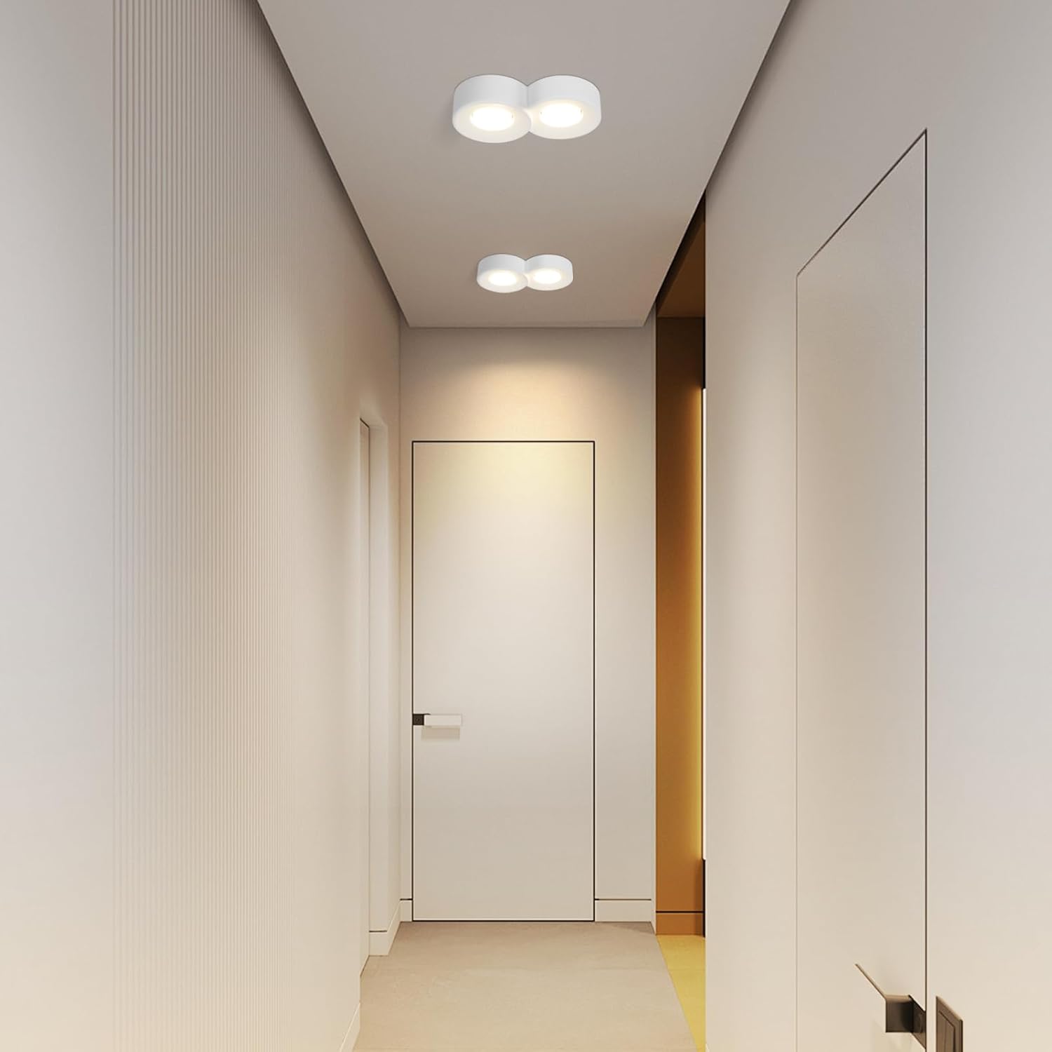 ZMH Lampada da soffitto faretto GU10 bianco moderno per cucina soggiorno