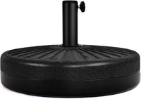 Base per Ombrellone, per Pali da 38-48mm, Base Ombrellone in Plastica e Ferro, 23L, 51x51x13cm, Nero