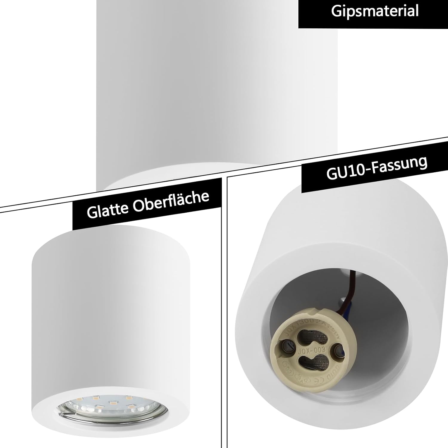 ZMH Lampada da soffitto faretto moderno GU10 bianco per cucina soggiorno