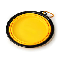Ciotole per Cani da Viaggio 450 ml, Ciotola Pieghevole per Cani Acqua e Crocchette, Realizzata in Silicone Ciotola Portatile per Cani e Gatti (Giallo)