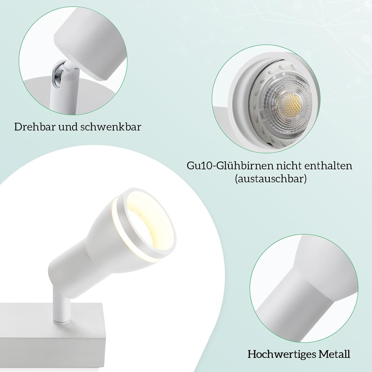 ZMH Faretto da soffitto a sospensione 6 luci GU10 moderni per cucina corridoio salone