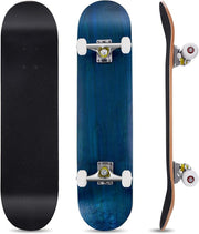 Skateboard Mini Cruiser Completa Longboard in Legno di Acero, Colori a Scelta, 79 x 20 cm