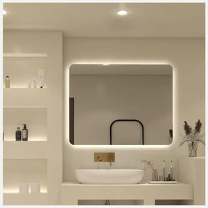 Specchio Bagno con Luce Led ZEUS 80x60 cm, Striscia led Luce Naturale 4000K, Specchio Retroilluminato Bagno 24V