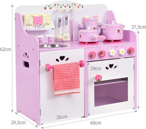 Giocattolo da Cucina per Bambini, Giocattolo Cucina a Tema Fragole, 63 x 30 x 60 cm