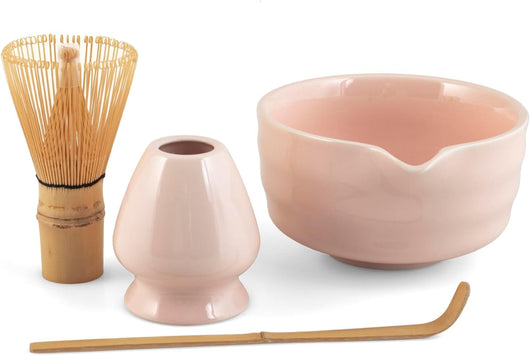 Confezione 4 pezzi matcha tea in porcellana rosa