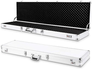 Custodia Dura in Alluminio per Fucili Valigetta Pistola con Serratura, 134 x 35 x 12 cm