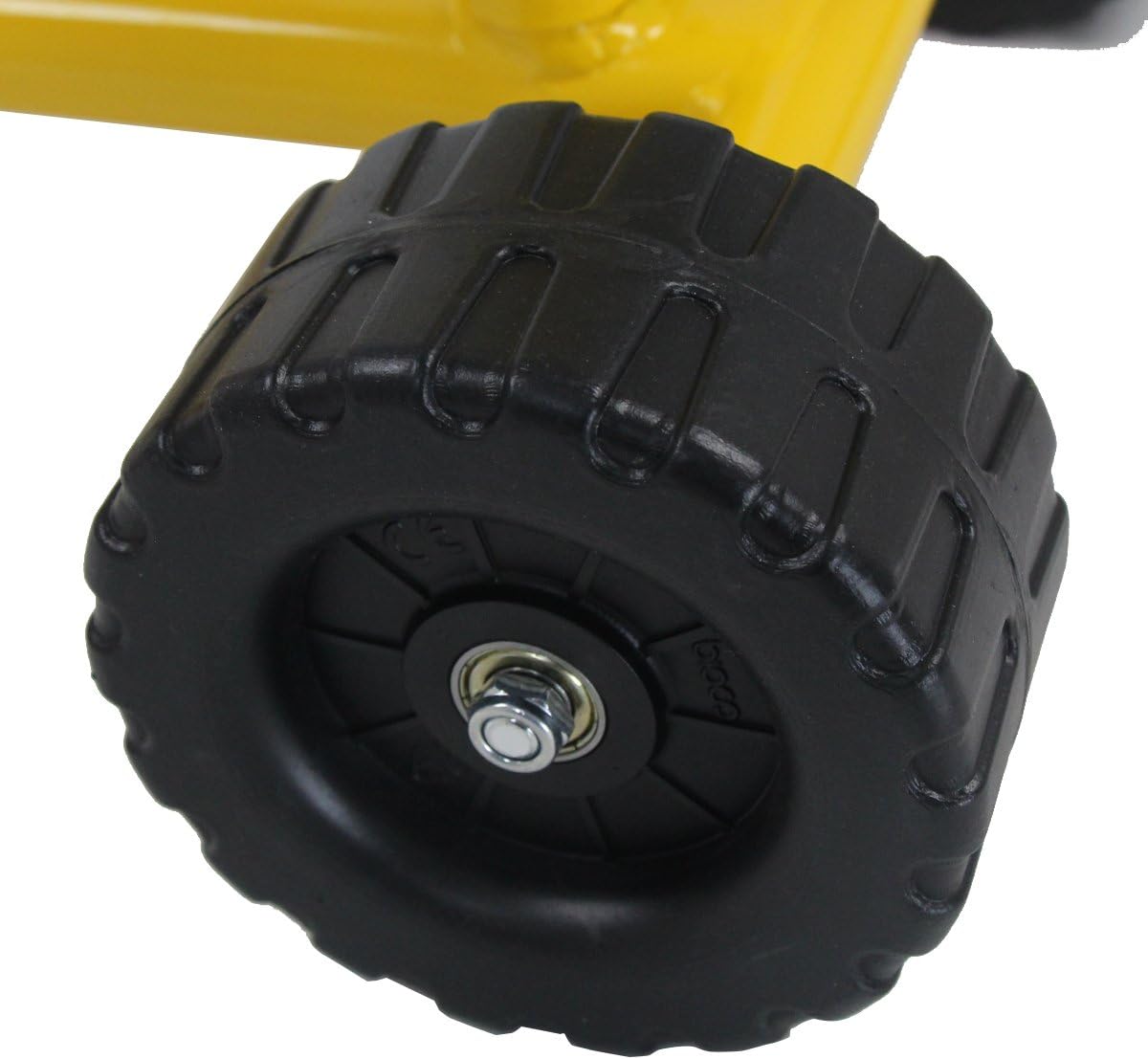 Ruspa Giocattolo Cavalcabile per Bambini, Escavatore di Sabbia Metallico per Bambini con Ruote, Rotazione di 360°, Carico 50 kg, 56x35x81 cm, Giallo (Stile 2)