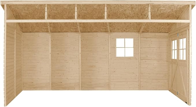 Casa da giardino in legno (senza parete laterale) - 9,91 m?² - TIMBELA M341