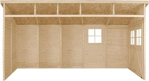 Casa da giardino in legno (senza parete laterale) - 9,91 m?² - TIMBELA M341