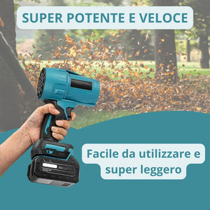 Mini Soffiatore a Batteria, Mini Soffiatore per Foglie con Turbocompressore