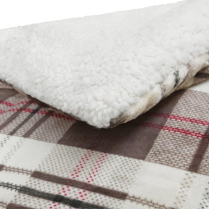 Plaid Coperta Sherpa Pile Doppio Strato Morbida Calda Vellutata Matrimoniale Dis.E
