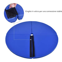 Tappetino per pole dance pieghevole ¦Õ150cm Tappeto per palo da danza antiscivolo in PVC Blu-Pole dance