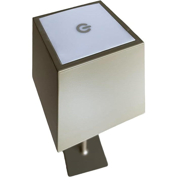 Lampada da tavolo led ricaricabile touch dimmerabile bar ristorante quadra tortora prequ'